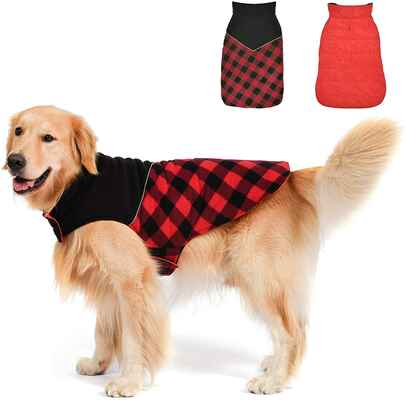 #1. Fragralley Waterproof Reversible Sweaters Small Medium & Large Dog Winter Coat