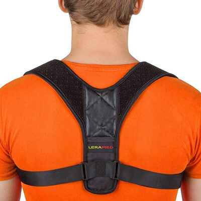 #10. LERAMED 24'' – 50'' Adjustable Upper Back Neck & Shoulder Pain Relief Posture Corrector