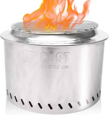 #5 Cast Master 3-in-1 2000 Dual Purpose Smokeless Portable Bonfire Grill for Tailgating, etc.