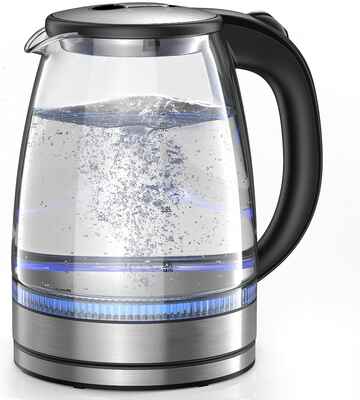 #1. HasinEEon 1.7L BPA-free Cordless Teapot Portable Auto Shutoff Protection Electric Kettle